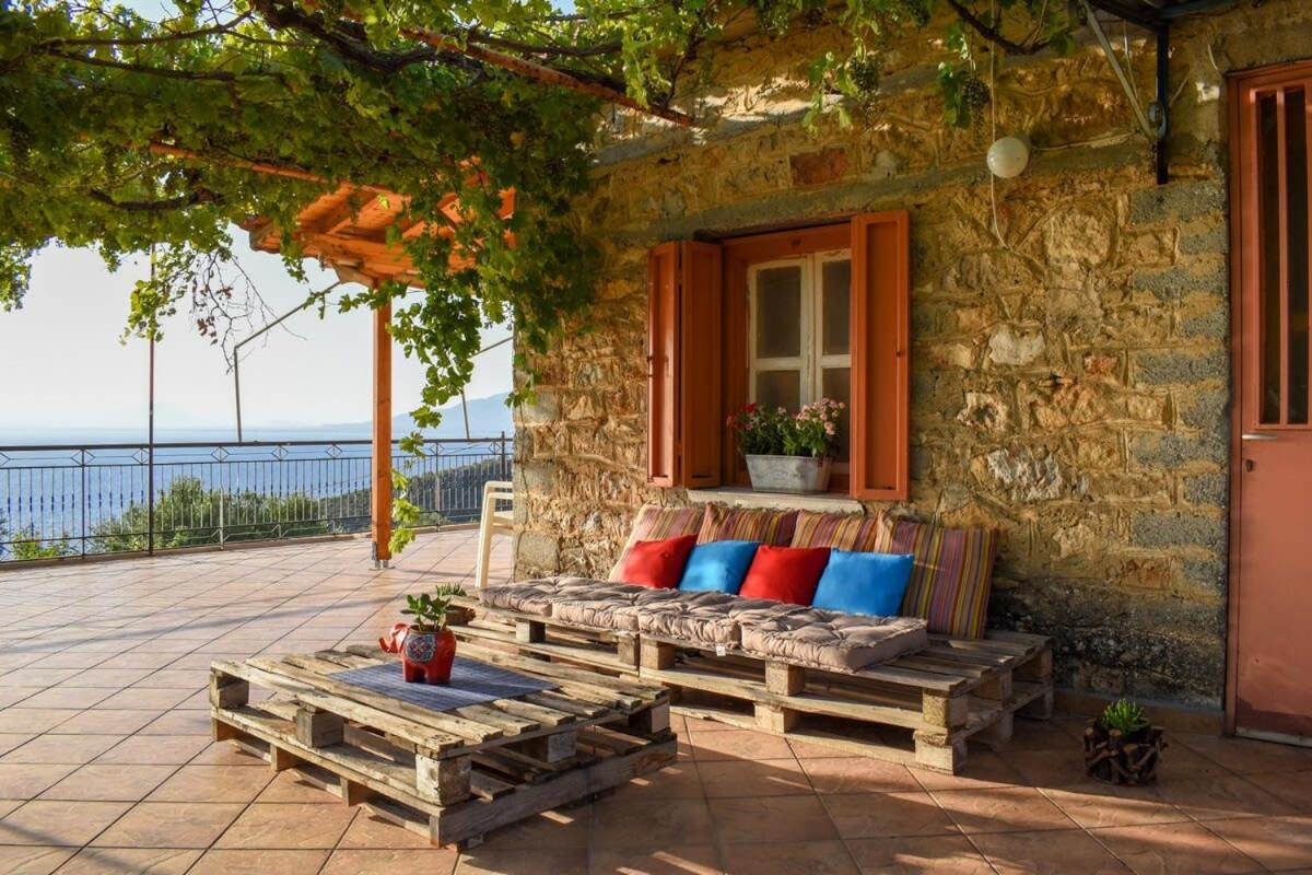 Coastal Stone Residence With Spectacular Scenery Κιτριές Εξωτερικό φωτογραφία